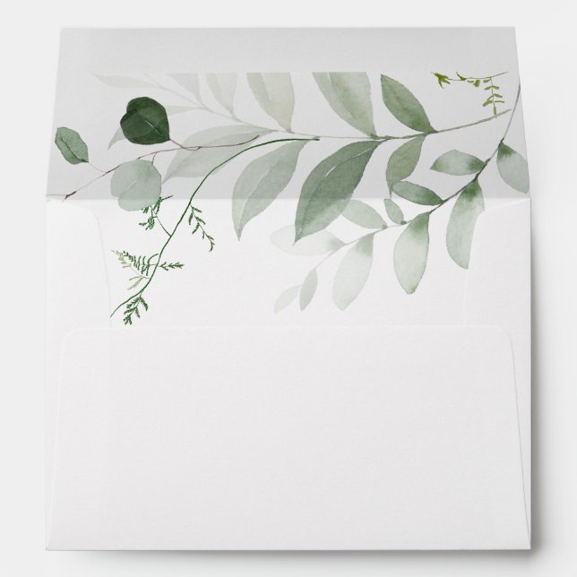Enveloppe Mariage floral (Dos (Bas))