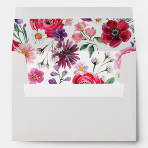 Enveloppe Mariage Floral Coloré Audacieux