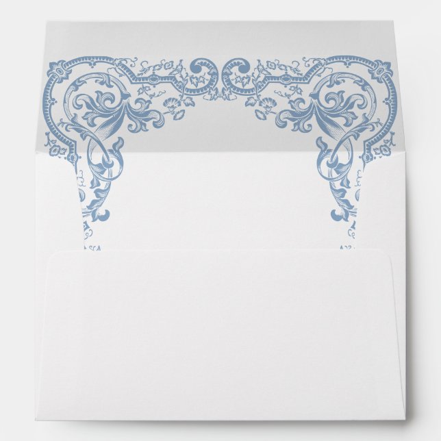 Enveloppe Mariage Floral de la Renaissance (Dos (Bas))
