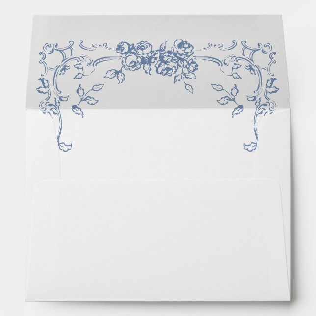 Enveloppe Mariage Floral de la Renaissance (Dos (Bas))
