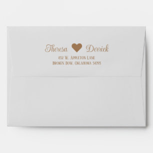 Enveloppe Mariage Floral en Dentelle Rustique de Campagne