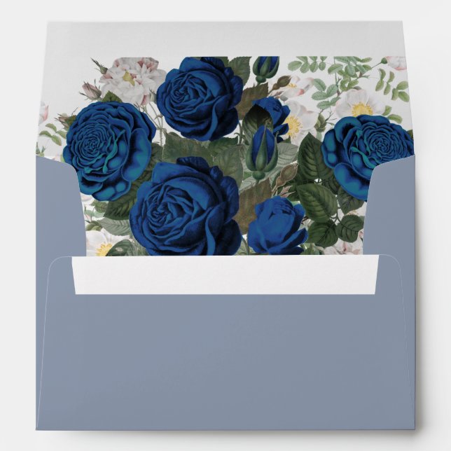 Enveloppe Mariage Floral Floral Moderne Invitez 5x7 (Dos (Bas))