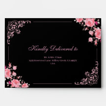 Mariage floral noir et rose