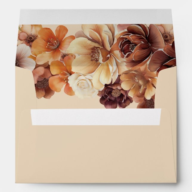 Enveloppe Mariage floral rustique (Dos (Bas))