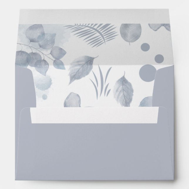 Enveloppe Mariage floral transparent et transparent (Dos (Bas))