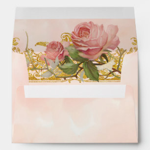 Enveloppe Mariage formel de manoir rose parisien du cru A7