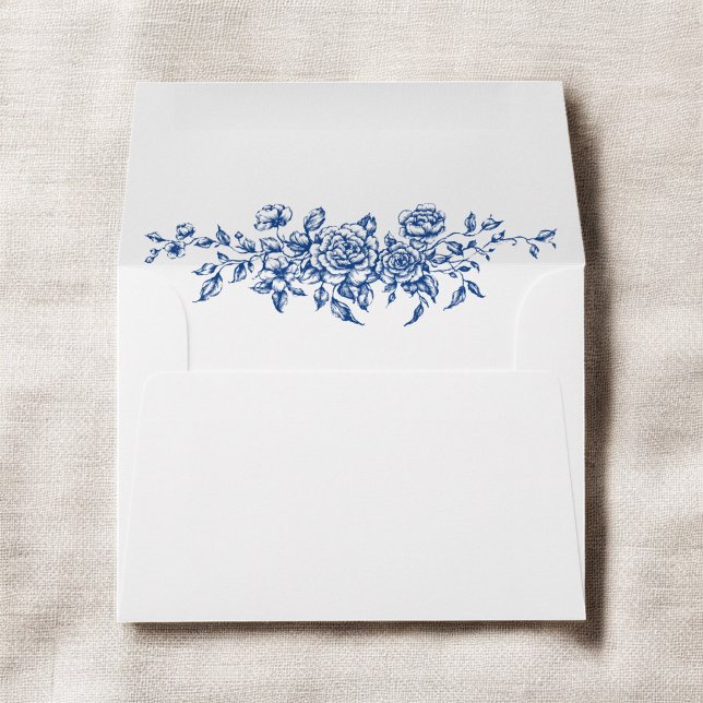 Enveloppe Mariage français de la marine Florale victorienne (Créateur téléchargé)