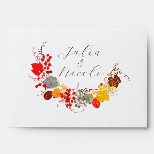 Enveloppe Mariage Français Kissed Sweet Berry Raisins (Devant)