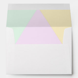 Enveloppe Mariage Géométrique Pastel Atténué