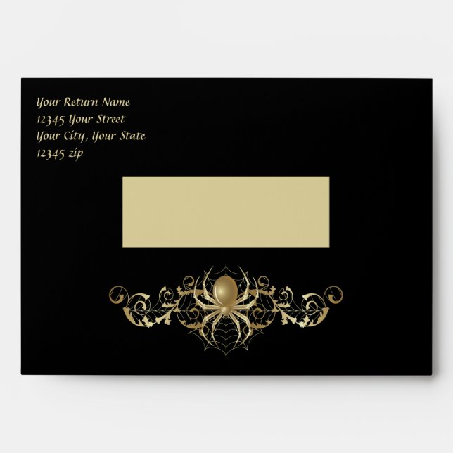Enveloppe Mariage Gold Spider (Devant)