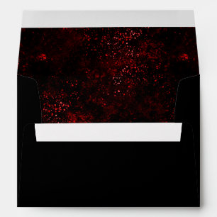 Enveloppe Mariage gothique rouge et noire