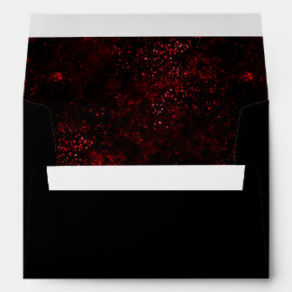 Enveloppe Mariage gothique rouge et noire