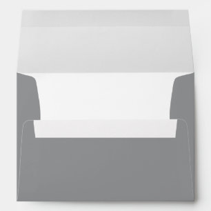 Enveloppe Mariage gris blanc Élégant Simple Moderne