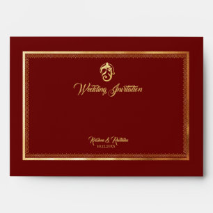 Enveloppe Mariage indien Ethnique Luxe