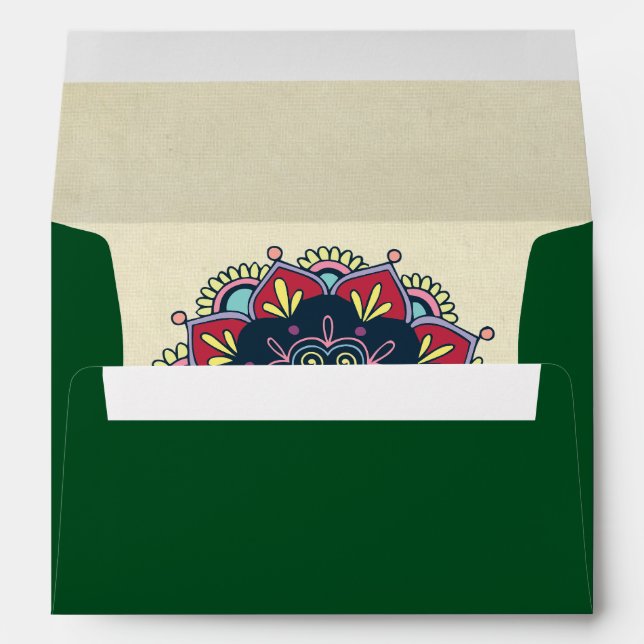 Enveloppe Mariage indien traditionnel (Dos (Bas))