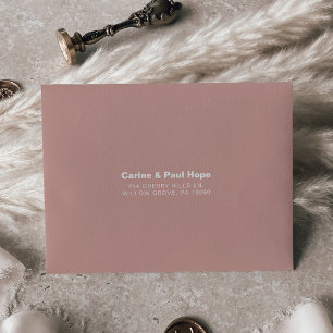 Enveloppe Mariage initiale en terre cuite élégante