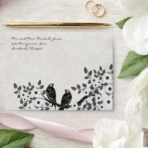 Enveloppe Mariage Inséparable forestier enchanté