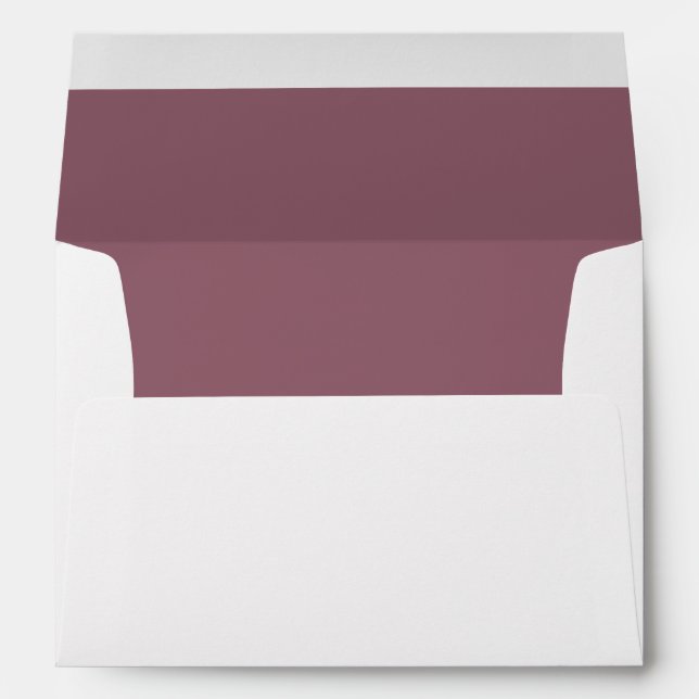Enveloppe Mariage intemporel Mauve et White (Dos (Bas))