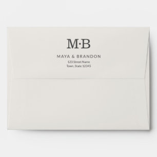 Enveloppe Mariage Intime Minimaliste Moderne
