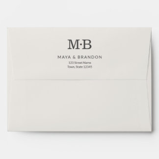 Enveloppe Mariage Intime Minimaliste Moderne