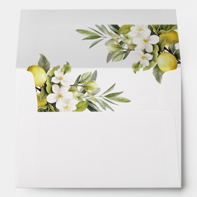 Enveloppe Mariage italien Villa Lemons & Olives (Dos (Bas))