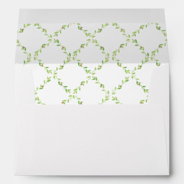 Enveloppe Mariage Ivy et Pink Buds (Dos (Bas))