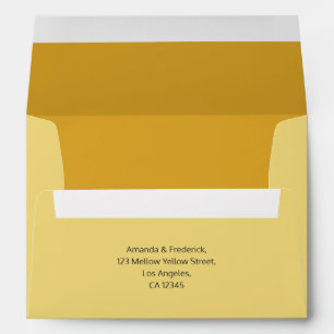 Enveloppe Mariage jaune mellow