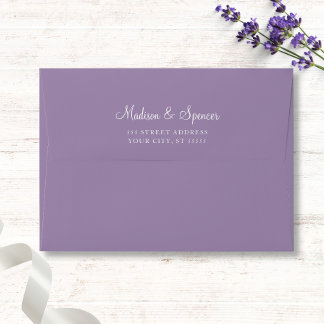Enveloppe Mariage Lavande violet solide 5x7