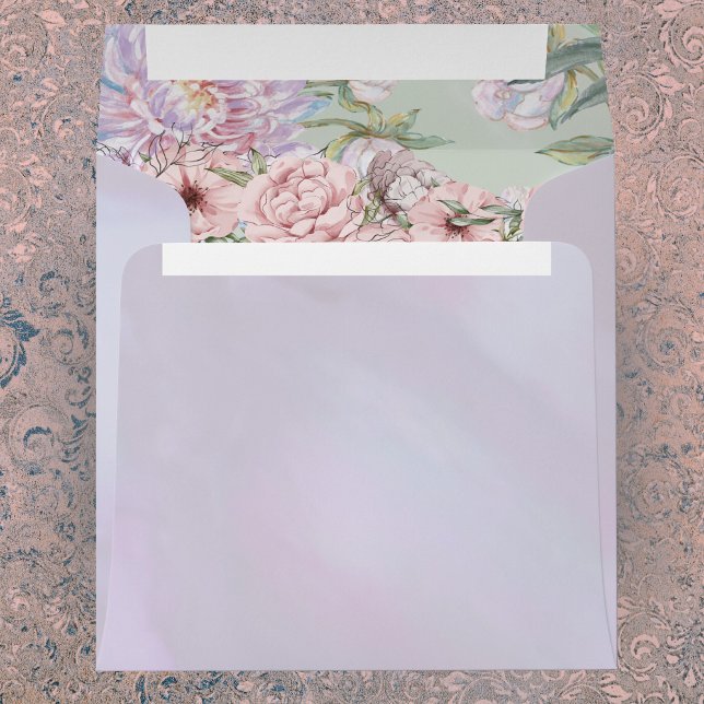 Enveloppe Mariage Lavender vintage Peony (Créateur téléchargé)