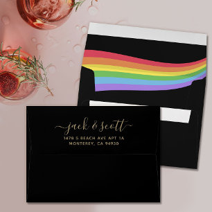 Enveloppe Mariage LGBTQ Fierté Arc-en-ciel L'amour est l'amo