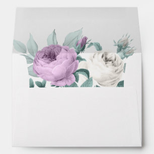 Enveloppe Mariage Lilac et White Peonies