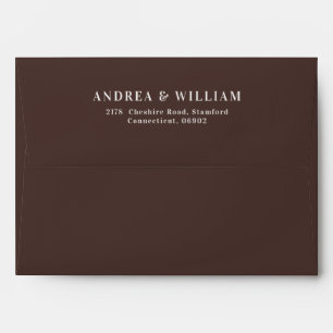 Enveloppe Mariage marron