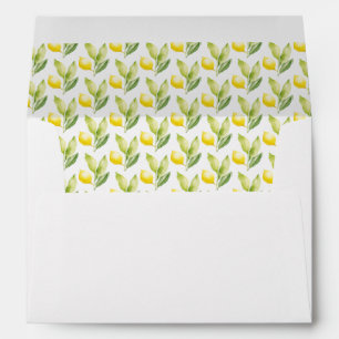 Enveloppe Mariage méditerranéenne citron botanique