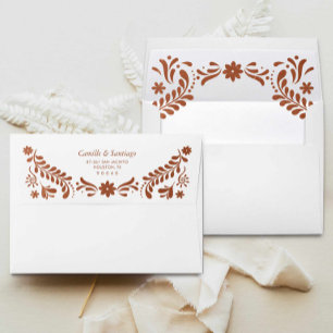 Enveloppe Mariage mexicaine rustique en terre cuit