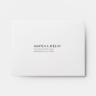 Enveloppe Mariage minimaliste Art Déco moderne RSVP