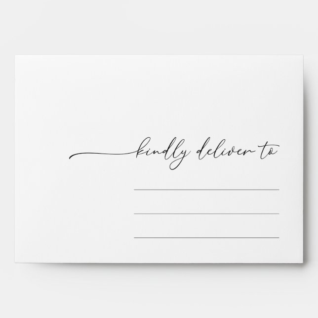 Enveloppe Mariage minimaliste blanche simple (Devant)