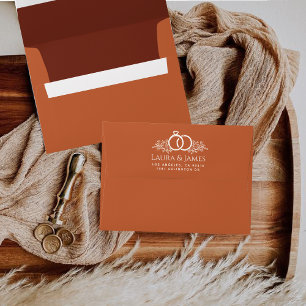 Enveloppe mariage minimaliste Boho Terracotta mode