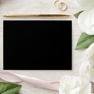 Enveloppe Mariage minimaliste de la typographie moderne noir