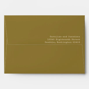 Enveloppe Mariage minimaliste de typographie Ochre