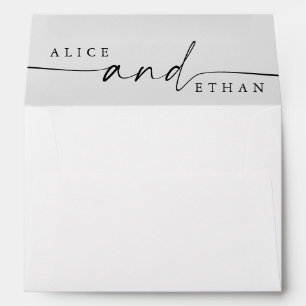 Enveloppe Mariage minimaliste moderne