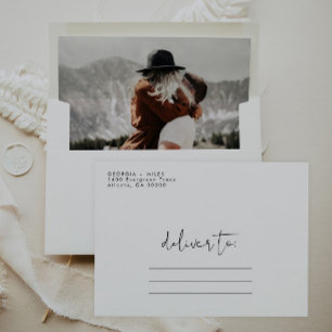 Enveloppe Mariage minimaliste moderne