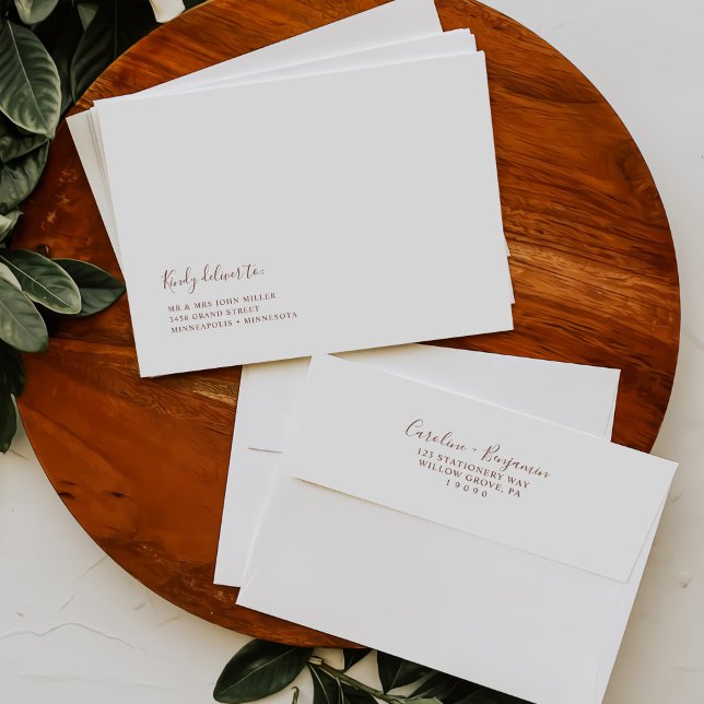 Enveloppe Mariage minimaliste moderne élégant (Créateur téléchargé)