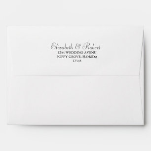 Enveloppe Mariage Minimaliste Noir et Blanc