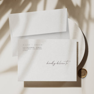 Enveloppe Mariage minimaliste simple A7 5x7