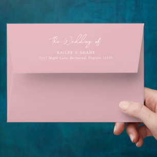 Enveloppe Mariage moderne Bailee Pink