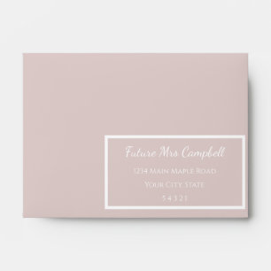 Enveloppe Mariage moderne Blush rose simple contemporain RSV