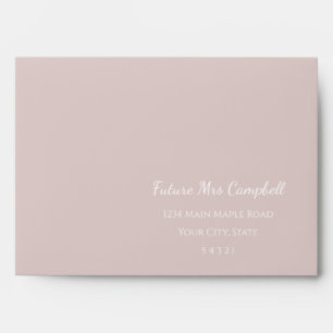 Enveloppe Mariage moderne Blush rose simple contemporain RSV