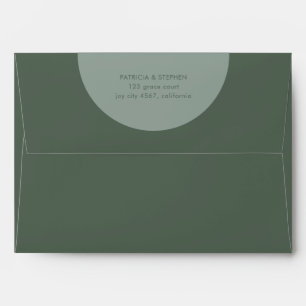 Enveloppe Mariage moderne en mousse géométrique solide foncé