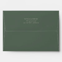 Mariage moderne en mousse solide vert foncé