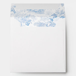Enveloppe mariage moderne et élégante bleue